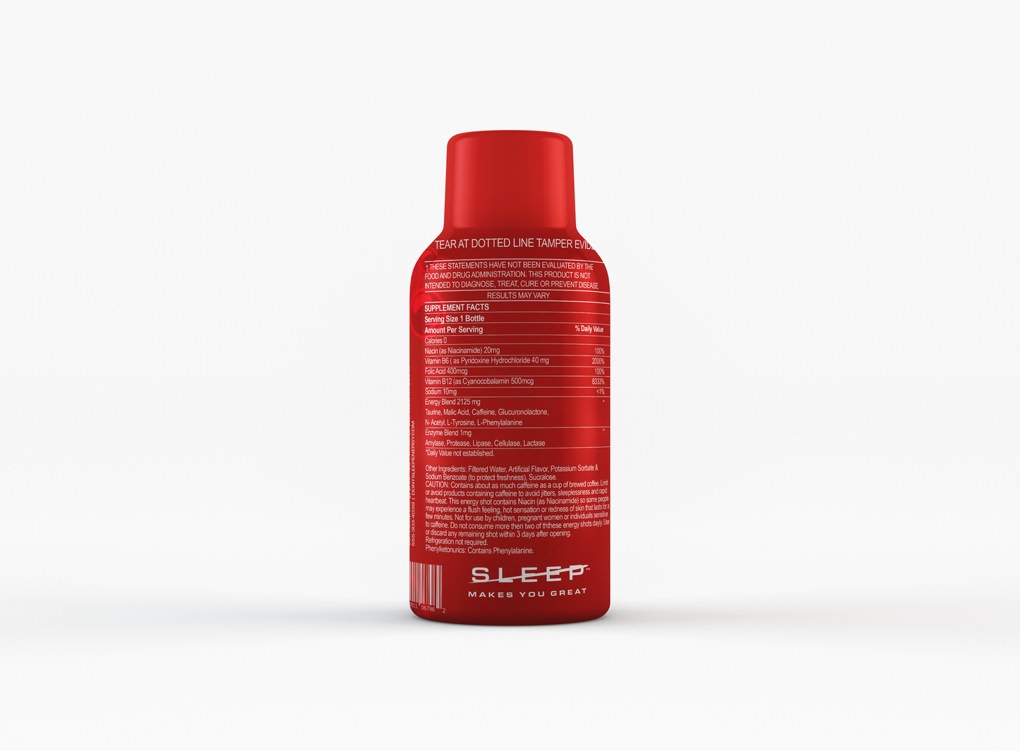 Don't Sleep Energy Shot - Red Berry (12 Pack)