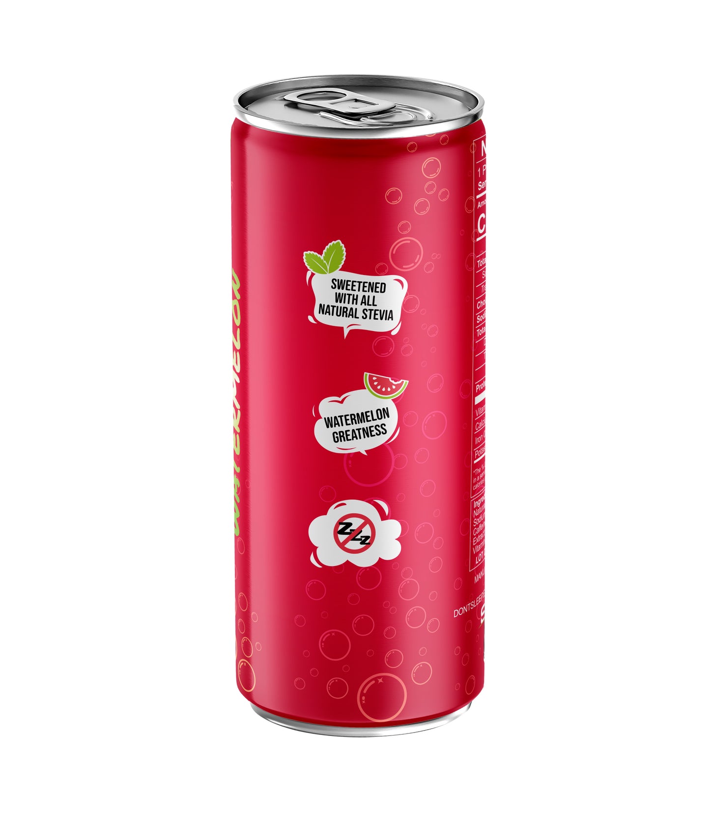 12oz Zero Sugar Watermelon Energy Drink Can